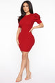 Pure And Sweet Mini Dress - Red