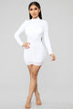 Paparazzi Ruched Dress - White
