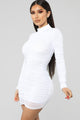 Paparazzi Ruched Dress - White