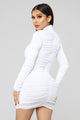 Paparazzi Ruched Dress - White