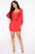 Lace Em Up Mini Dress - Red