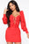 Lace Em Up Mini Dress - Red