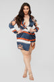Whole Lotta Class Satin Mini Dress - Multi