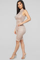Speed Of Light Sequin Romper - Peach
