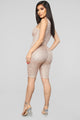 Speed Of Light Sequin Romper - Peach