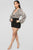 Talk Behind Her Back Romper - Brown