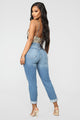 I Got It From My Mama Distressed Jeans - MediumBlueWash