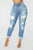 I Got It From My Mama Distressed Jeans - MediumBlueWash