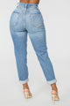 I Got It From My Mama Distressed Jeans - MediumBlueWash