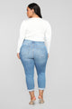 I Got It From My Mama Distressed Jeans - MediumBlueWash