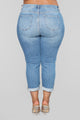 I Got It From My Mama Distressed Jeans - MediumBlueWash