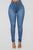 Classic Button Up Skinny Jeans - Medium Blue Wash