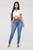 Classic Button Up Skinny Jeans - Medium Blue Wash