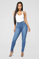 Classic Beauty Skinny Jeans - Medium Blue Wash