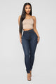 Classic Beauty Skinny Jeans - Dark Denim