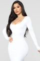 All These Simple Things Midi Dress - White