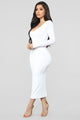 All These Simple Things Midi Dress - White