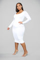 All These Simple Things Midi Dress - White