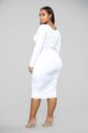 All These Simple Things Midi Dress - White