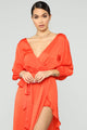 Sheer Attraction Maxi Dress - Orange