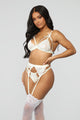 Body Language 3 Piece Garter Set - Ivory
