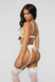 Body Language 3 Piece Garter Set - Ivory