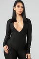 Jumpin' Into It Jumpsuit - Black