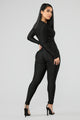 Jumpin' Into It Jumpsuit - Black