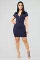I'm Ready Polo Mini Dress - Navy