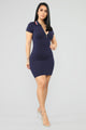 I'm Ready Polo Mini Dress - Navy