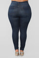 Classic High Waist Skinny Jeans - Dark Denim