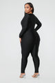 Jumpin' Into It Jumpsuit - Black