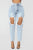 Time Of My Life Distressed Boyfriend Jeans - LightBlueWash