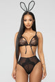 House Bunny 3 Piece Bedroom Costume Set - Black