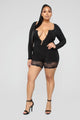 Peria Lace Romper - Black