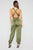 Serene Satin Jogger Jumpsuit - Olive