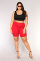 Classic Mini Biker Shorts - Red