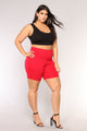 Classic Mini Biker Shorts - Red