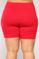 Classic Mini Biker Shorts - Red
