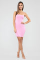 Kaia Ribbed Mini Dress - Pink