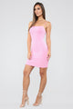 Kaia Ribbed Mini Dress - Pink