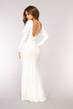 Mara Knot Dress - White