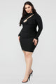 Only Here Tonight Cut Out Dress - Black