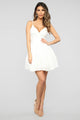 Unforgettable Moments Flare Mini Dress - White