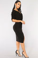 Full Grown Knot Dress - Black