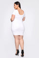 Justyn Body Sculpting Mini Dress - White