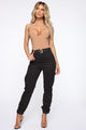 Belt It Out Cargo Joggers - Black