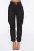 Belt It Out Cargo Joggers - Black