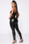Faux Leather Tummy Tuck Leggings - Black