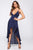Resiliently Beautiful Satin High Low Dress - Navy